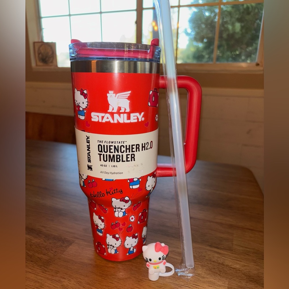 Brand new, never used red 40 oz Hello Kitty Stanley Tumbler